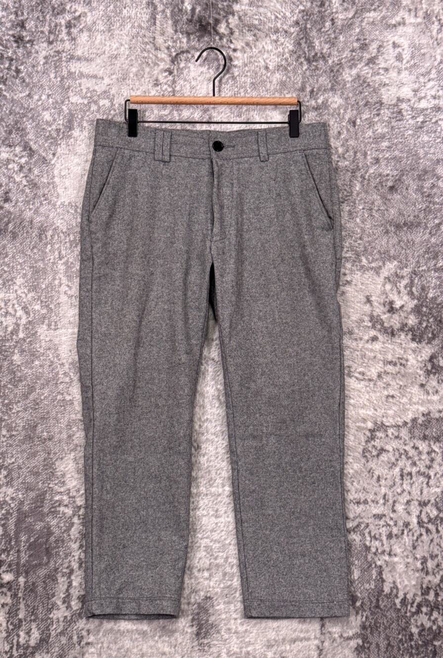 I Love Ugly Pants Small Mens Slim Kobe Gray Tweed Wool Blend Trouser